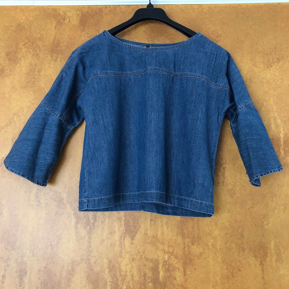 Gap Denim Bell-Sleeve Denim Top